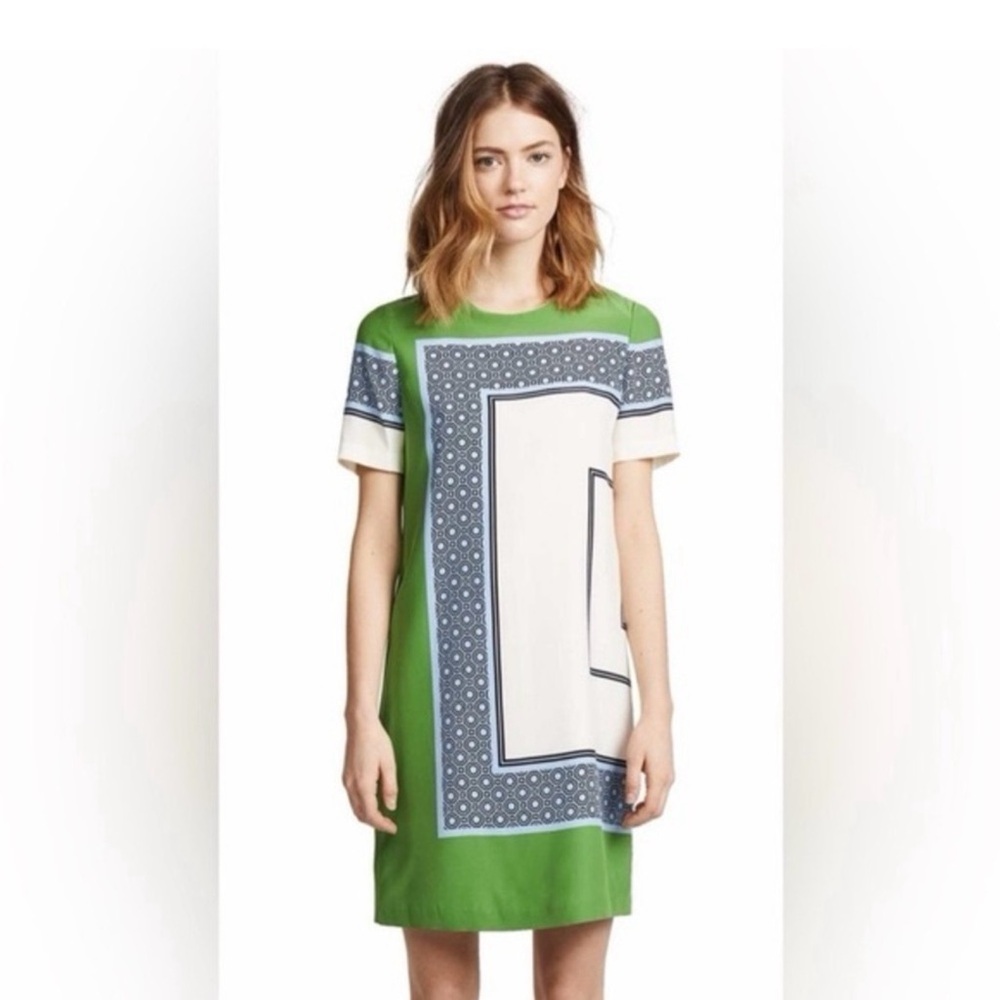 Tory Burch Mallory Silk Color Block Dress